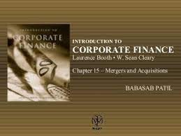 Introduction to Corporate Finance (Mergers & Acquisitions)