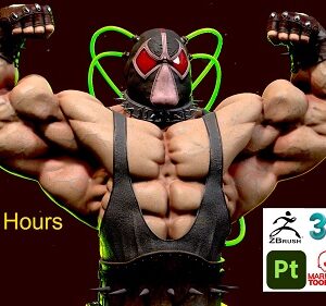 Zbrush, 3ds Max, Substance 3d Painter, Bane Bust Creation Course