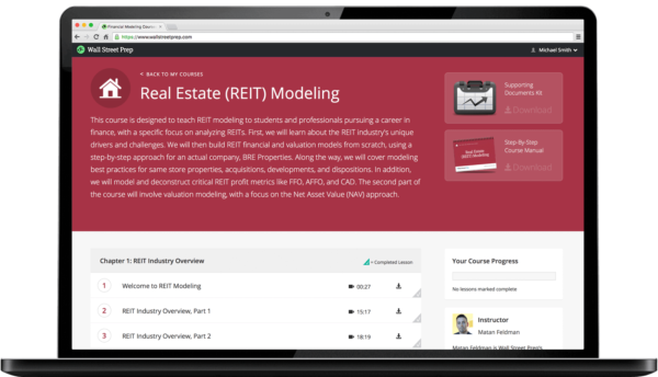 Real Estate (REIT) Modeling – Wall Street Prep