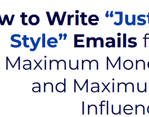 Justin Goff – The Justin Style Email Training