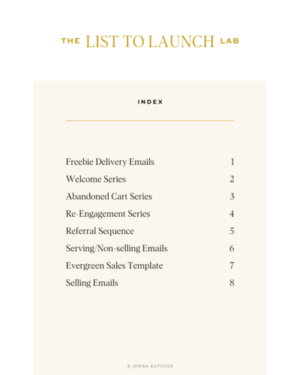 Jenna Kutcher – The List to Launch Lab