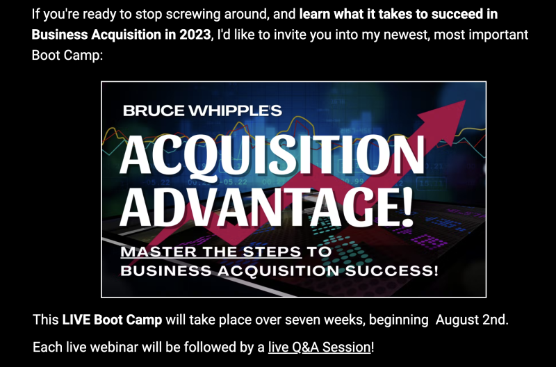 Read more about the article Bruce Whipple – Acquisition Advantage
