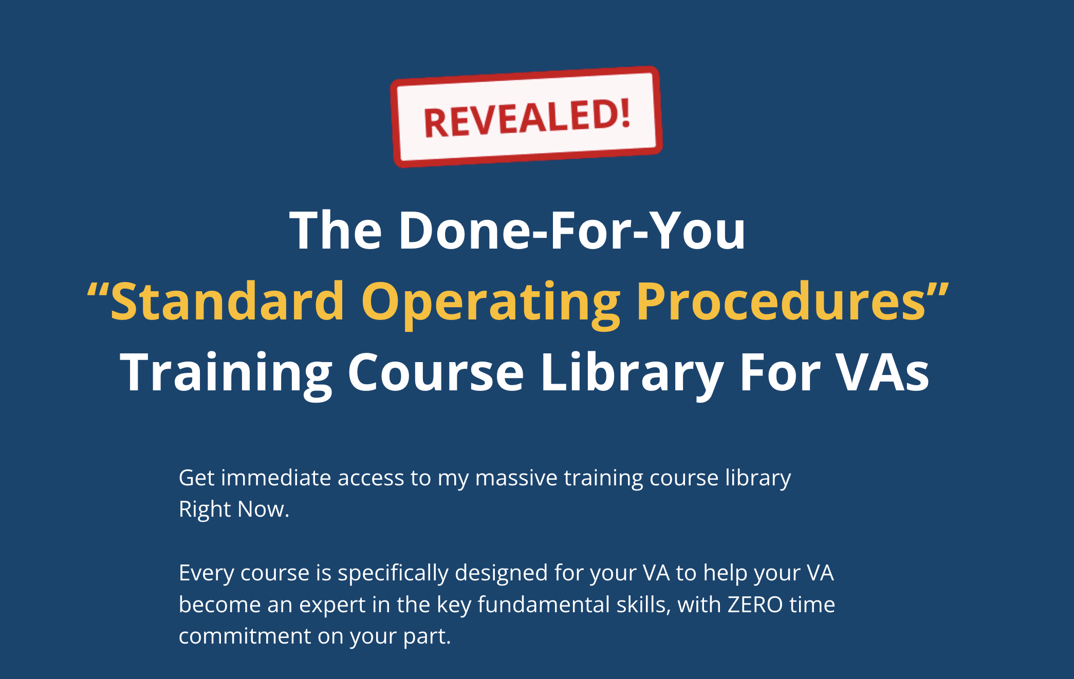 You are currently viewing John Jonas – VA Standard Operating Procedure Training