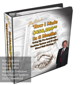 Read more about the article Ron Legrand – Virtual Event Special Offer Wealth & Freedom Foreclosure System (2023)