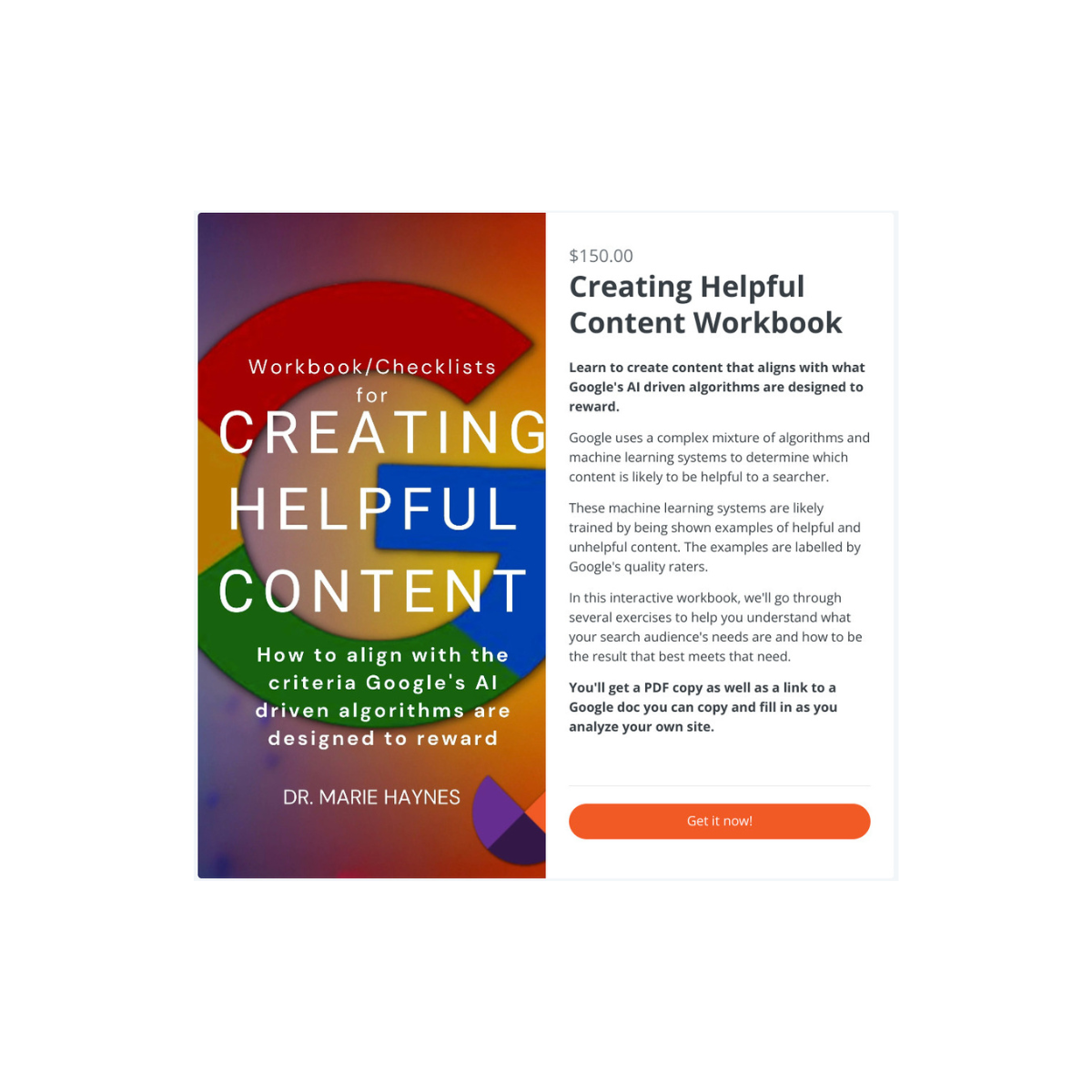 You are currently viewing Marie Haynes – Creating Helpful Content Workbook
