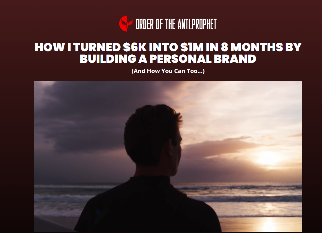 Read more about the article Order of the Anti Prophet (Building a $1M Instagram personal brand in 8 months)