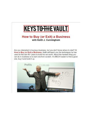 Keith Cunningham – How to Buy or Exit a Business VT