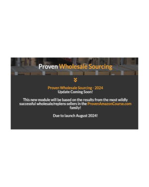 Proven Amazon Course – Proven Wholesale Sourcing